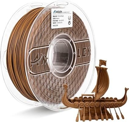 AMOLEN walnut wood 3D printer filament spool, 1.75mm PLA