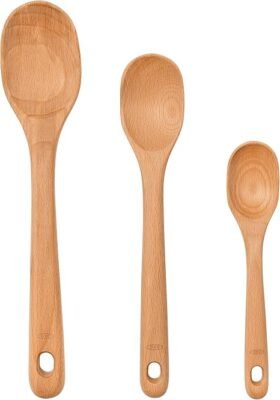OXO Good Grips 3-Piece Wooden Spoon Set made from solid beech wood