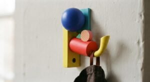 wall hooks wood colorful design