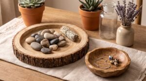 Mango wood decor tray sustainable