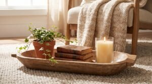 Mango wood decor tray sustainable