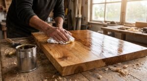 Wood care products oil application