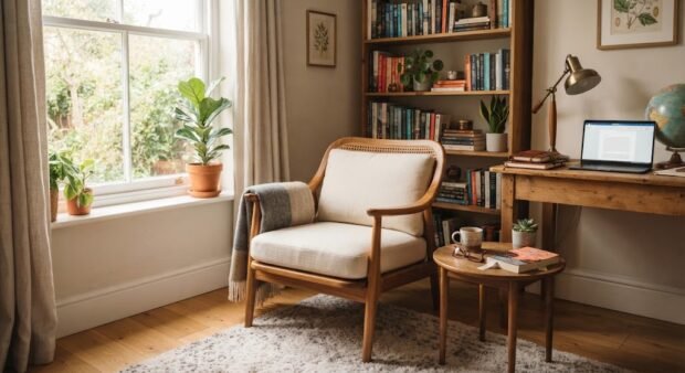 wooden accent chairs for home office