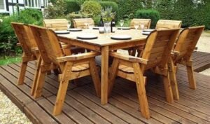 Wooden dining table for outdoor furniture