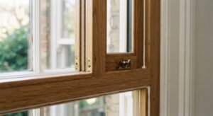 Internal secondary glazing wooden frames vertical sliding